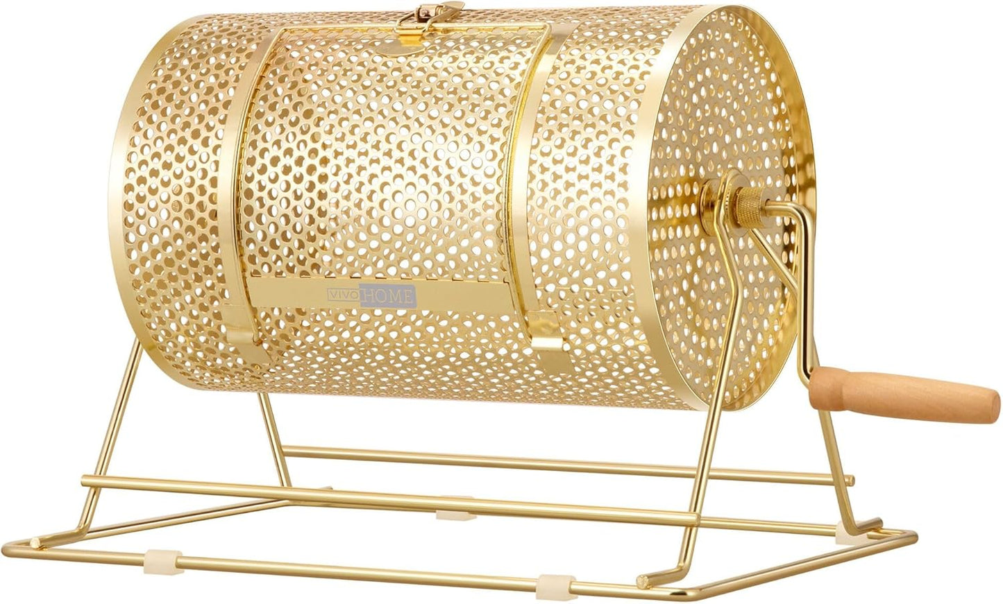 VIVOHOME Brass Plated Raffle Drum for Lottery Drawings