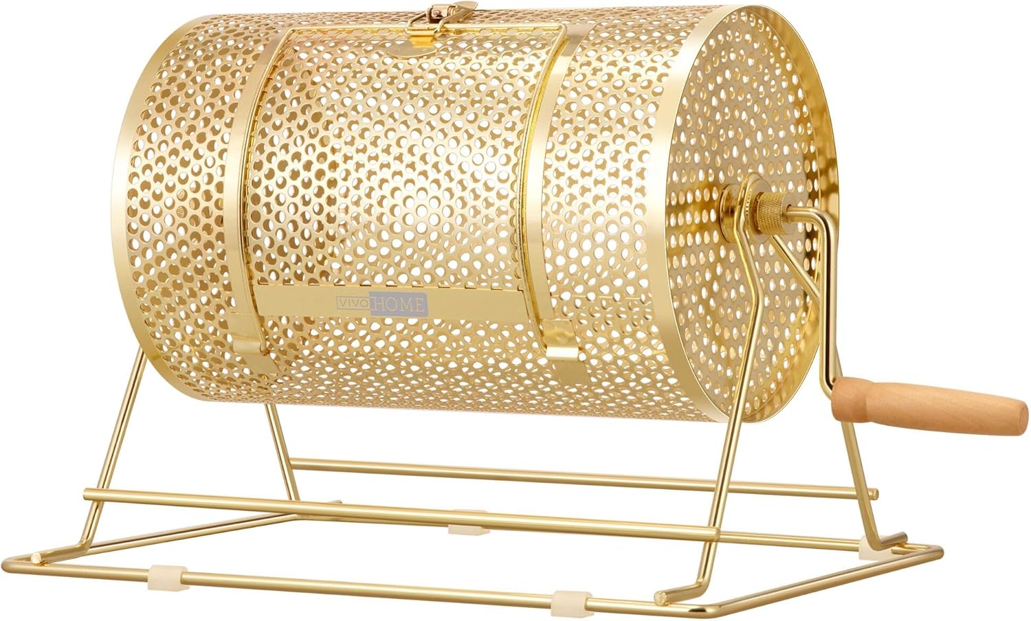 VIVOHOME Brass Plated Raffle Drum for Lottery Drawings