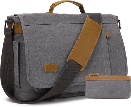 17.3 Inch Messenger Bag for Men: Versatile Work Briefcase