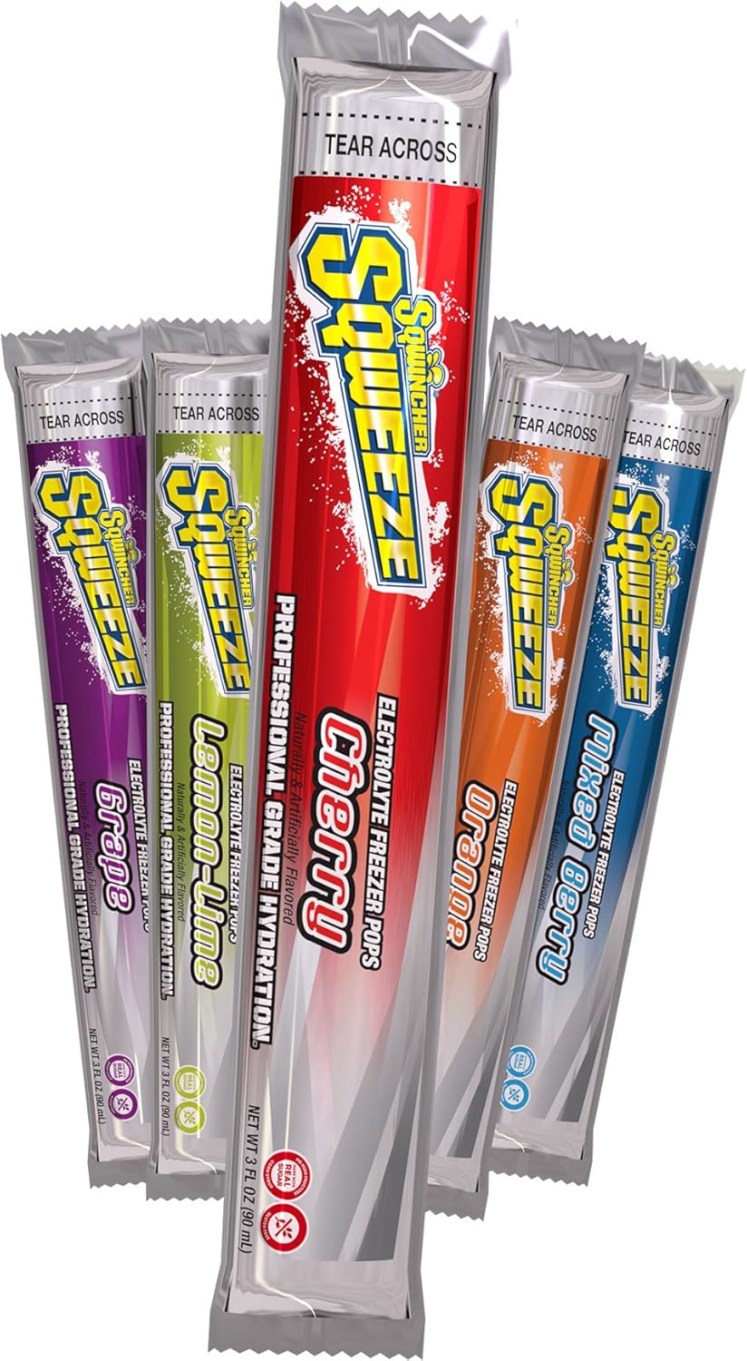 SQWINCHER Squeeze Electrolyte Freezer Pops for Hydration