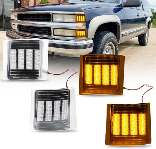 Bestview Side Marker Lights for 1994-1998 Chevy Silverado Trucks