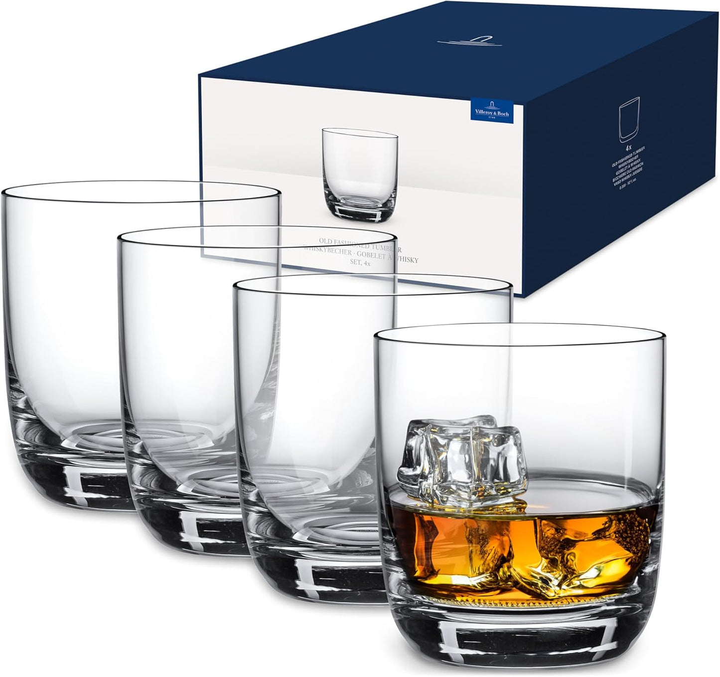 Elegant Villeroy & Boch La Divina Whisky Glass Set of 4