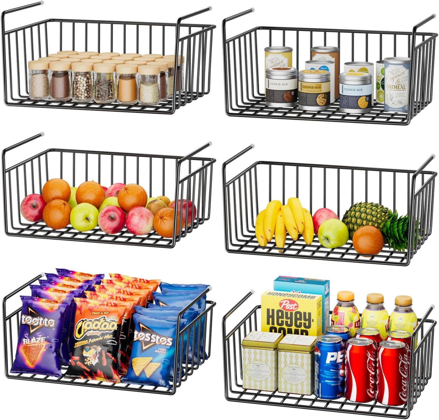 SUFAUY Under Shelf Basket Organizer for Extra Storage Space