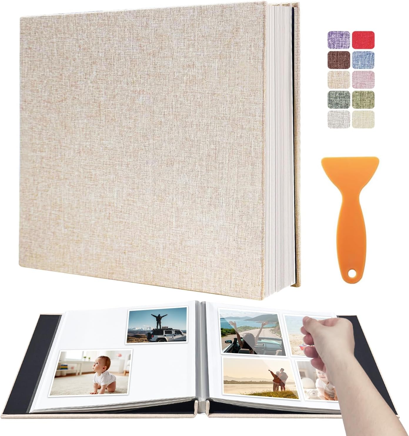 Large Photo Album Self Adhesive Scrapbook for 60 Pages