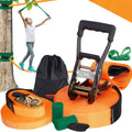 Slackline Kit with Training Line 60 ft - Backyard Balance Gear