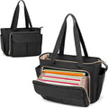 LUXJA Teacher Bag with Accordion File Area and Laptop Sleeve