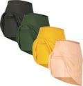 Women's Ribbed Active Skort 4 Pack - Pockets, High Waist, Plus Sizes