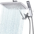 G-Promise All Metal 12 in Dual Square Shower Head with Handheld