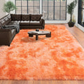 Large Rugs 8x10 Area Rug for Living Room - Plush Soft Shag Orange