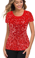 Glimmering Sequin Top for Women by MANER for Festive Occasions