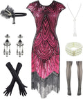 Luxe 1920s Gatsby Cocktail Dress with Lace Fringed Design