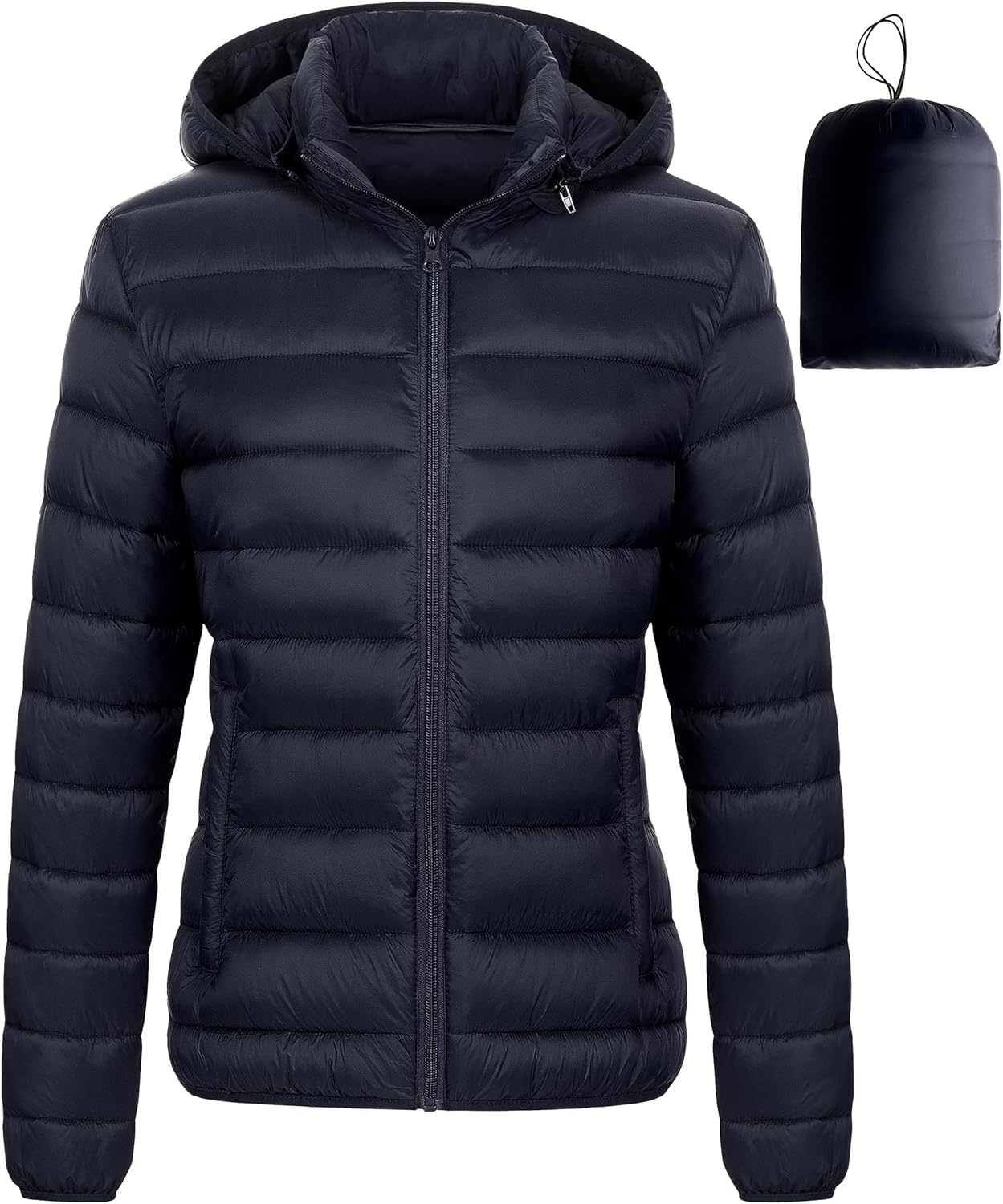 Lightweight Short Puffer Jacket for Women - Warm & Packable