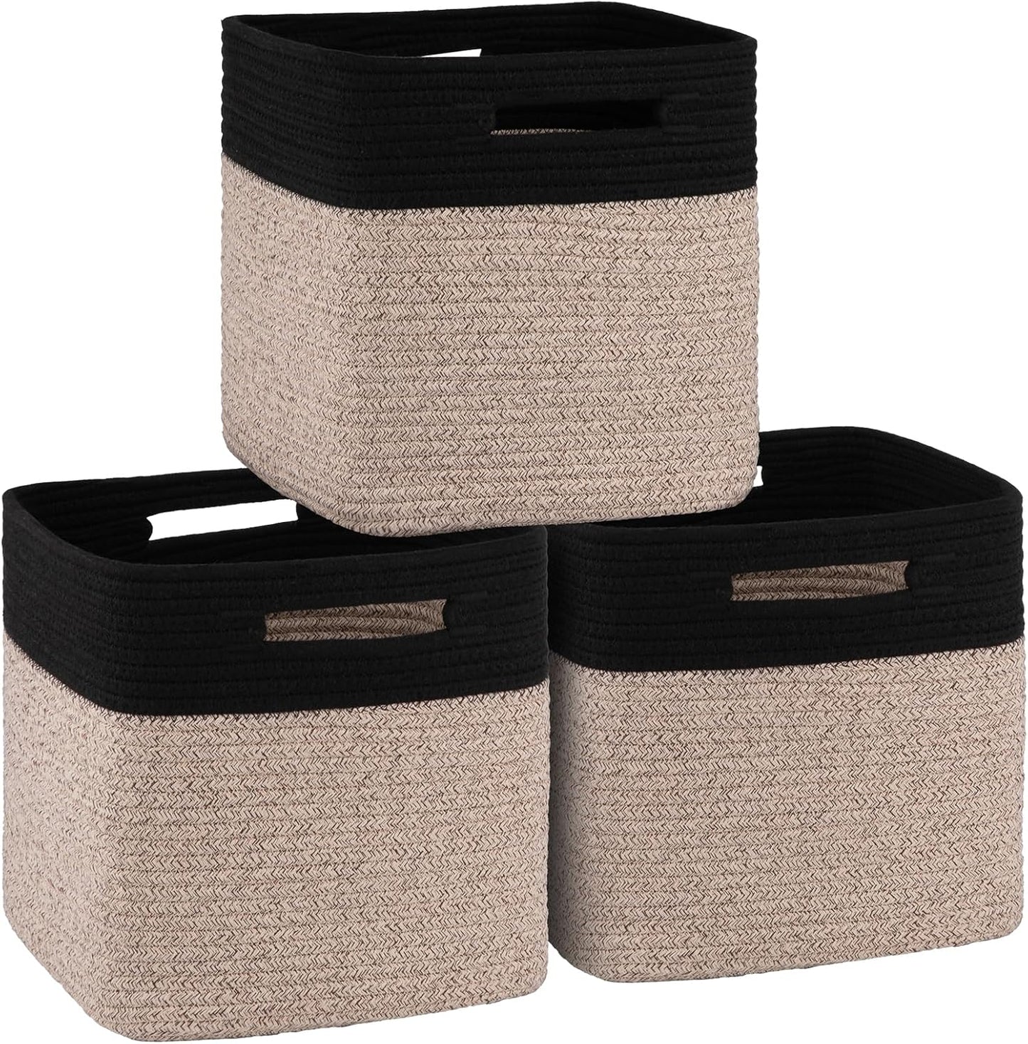 OIAHOMY Cube Storage Basket Set for Stylish Organization