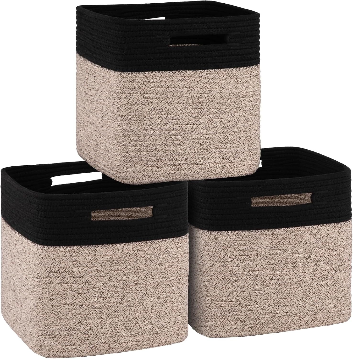 OIAHOMY Cube Storage Basket Set for Stylish Organization