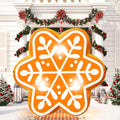 5FT Christmas Inflatable Snowflake Gingerbread - Bright LED Yard Decor