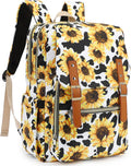 Cow Print Sunflower Laptop Backpack for Women Girls - Cute, Practical