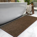 Absorbent Quick Dry Bath Mat 17in x 59in - Low Profile Chocolate