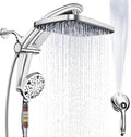 Rain Shower Head with Handheld Combo - Dual Magnetic Heads