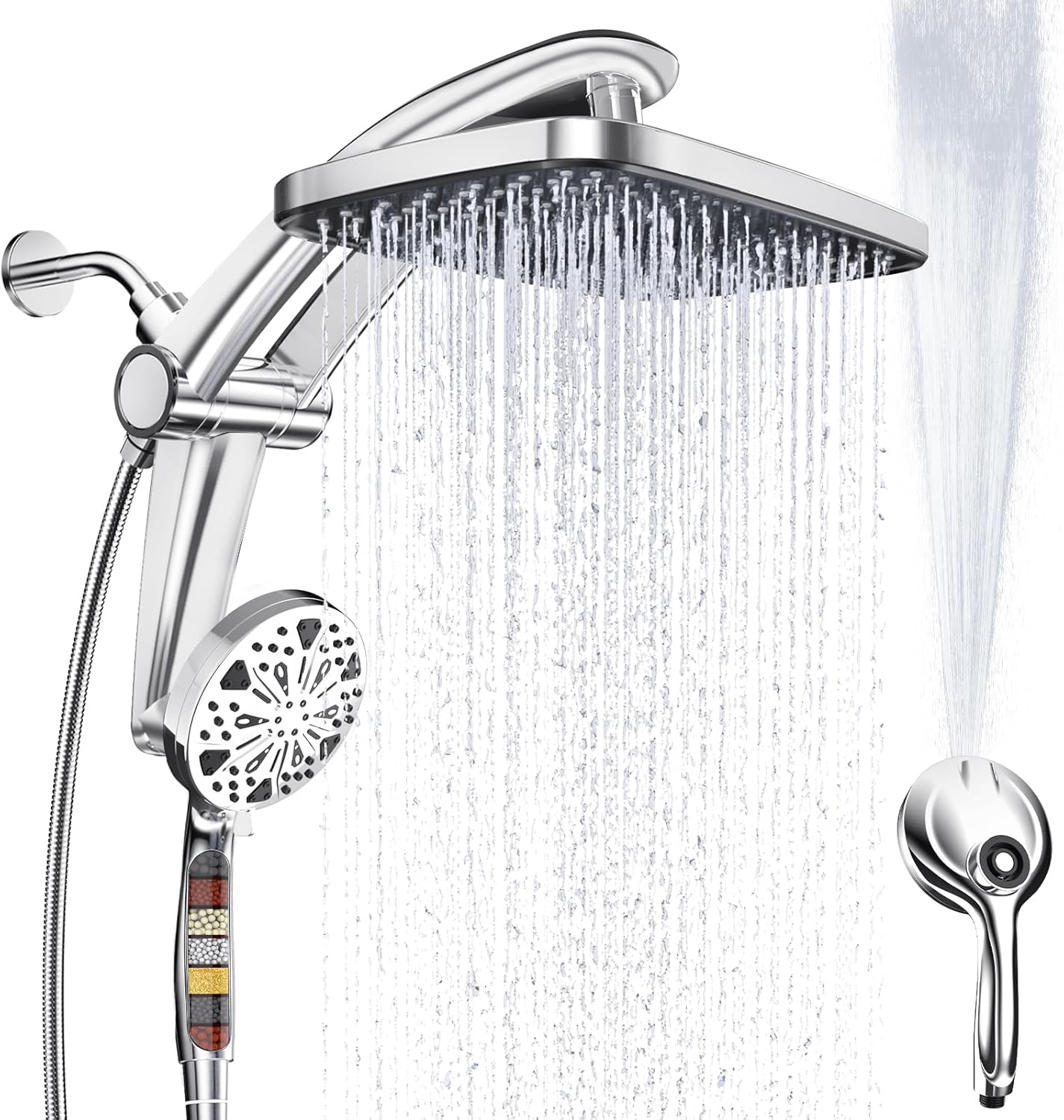 Rain Shower Head with Handheld Spray Combo for Ultimate Relaxation