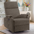 Recliner Chairs Chenille Brown Swivel Rocking Recliner - Small Space