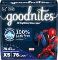 Goodnites Boys Nighttime Bedwetting Underwear XS 76 Ct - Wake Up Dry