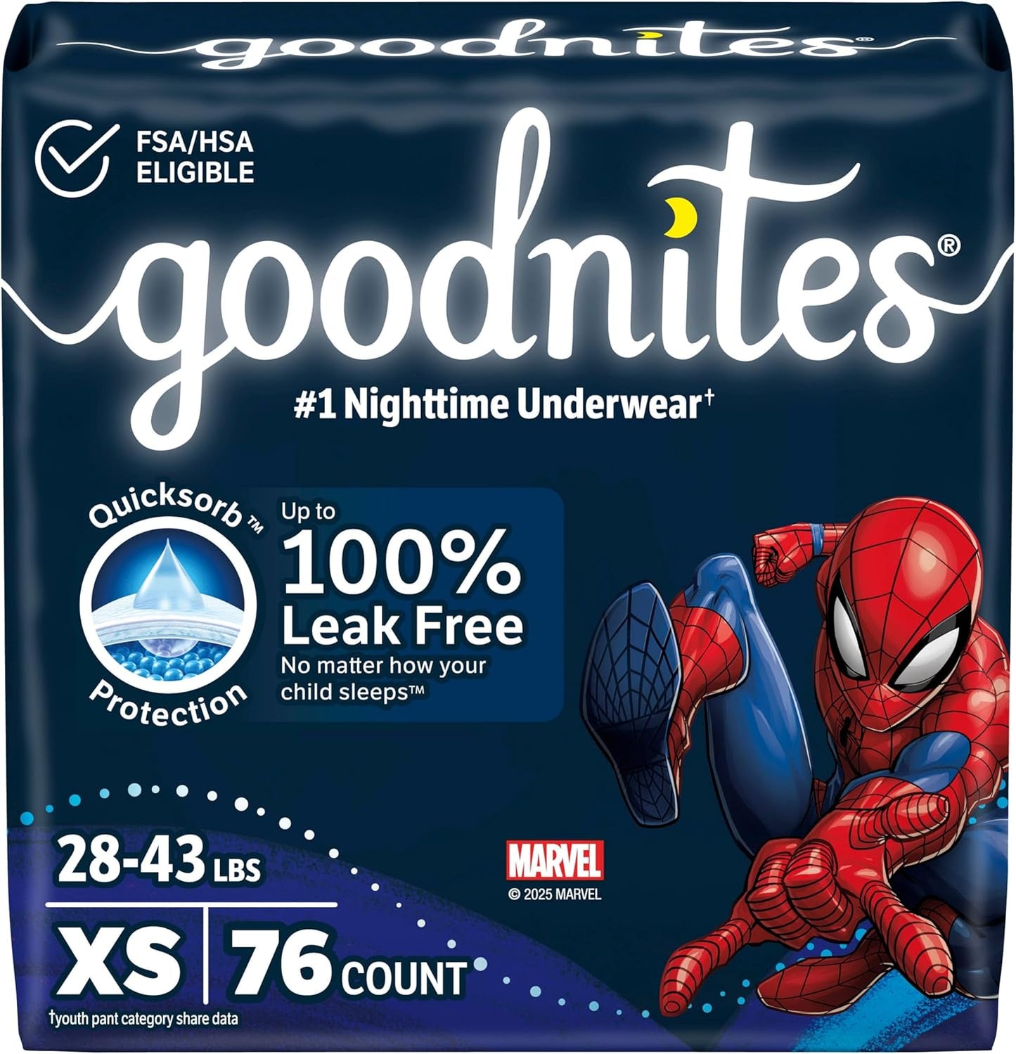 Goodnites Boys' Nighttime Bedwetting Underwear for Extra Small Sizes