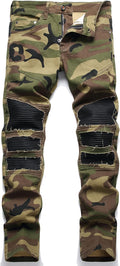 RXXKKK Men's Classic Zipper Biker Regular Fit Flex Jean (Style 2479)