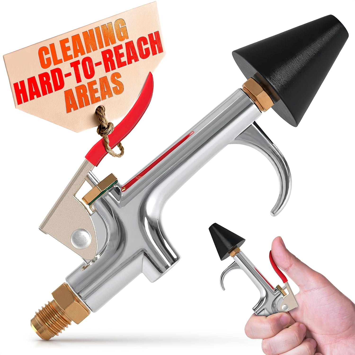 VIKROM Stainless Steel Blow Gun - Adjustable Pressure, Rust-Resistant, Compact
