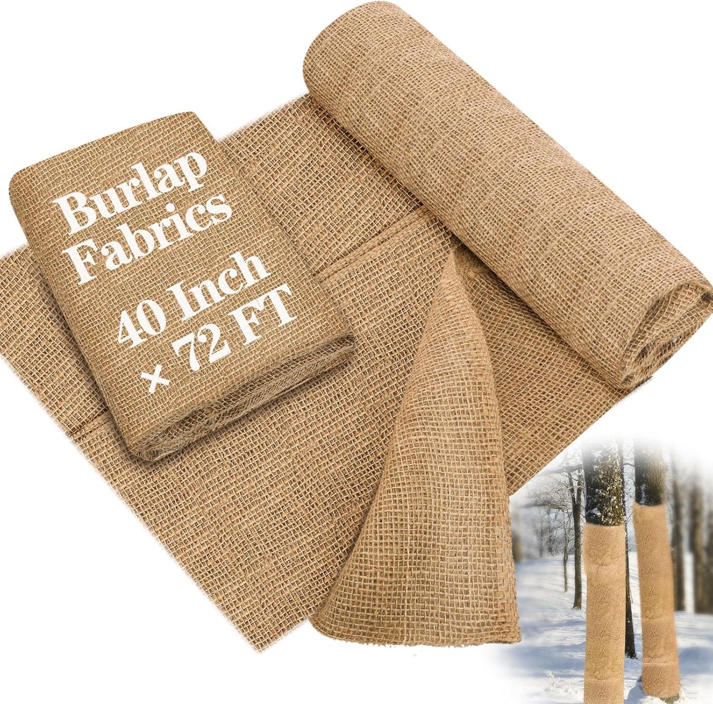 Natural Jute Burlap Fabric Roll for Winter Tree Protection