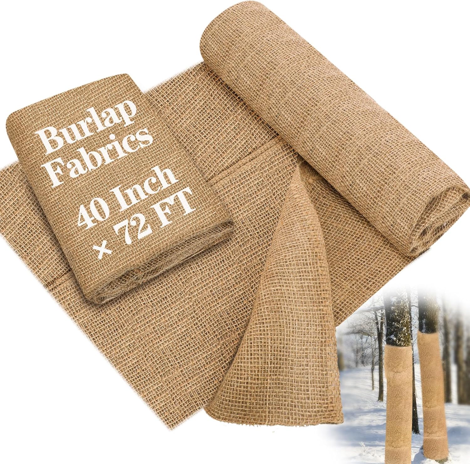 Natural Jute Burlap Fabric Roll for Winter Tree Protection