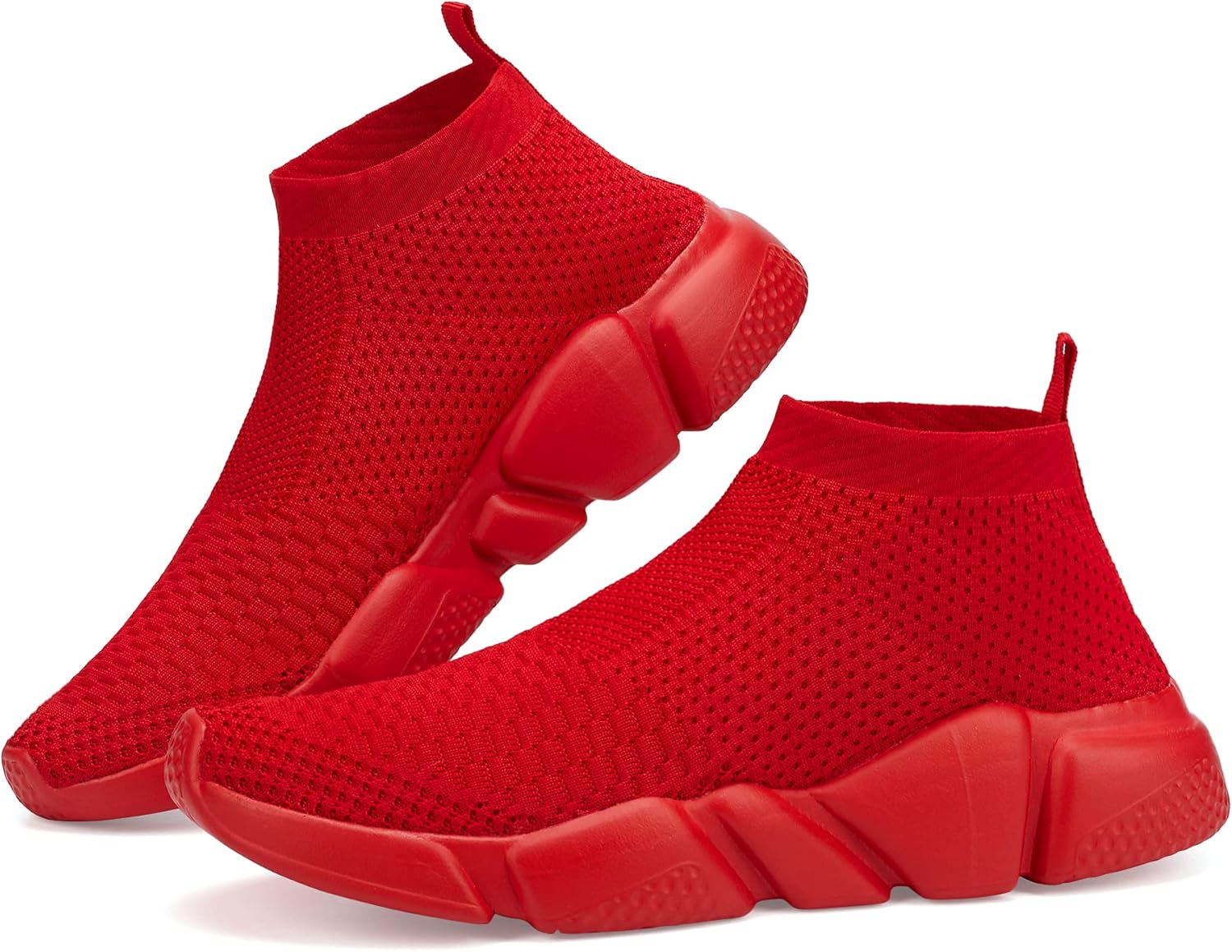 Santiro Mens Walking Shoes Breathable Knit Slip On Sneakers
