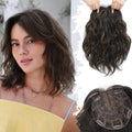 UDU Short Wavy Hair Topper 11in - Lightweight Volume & Gray Coverage