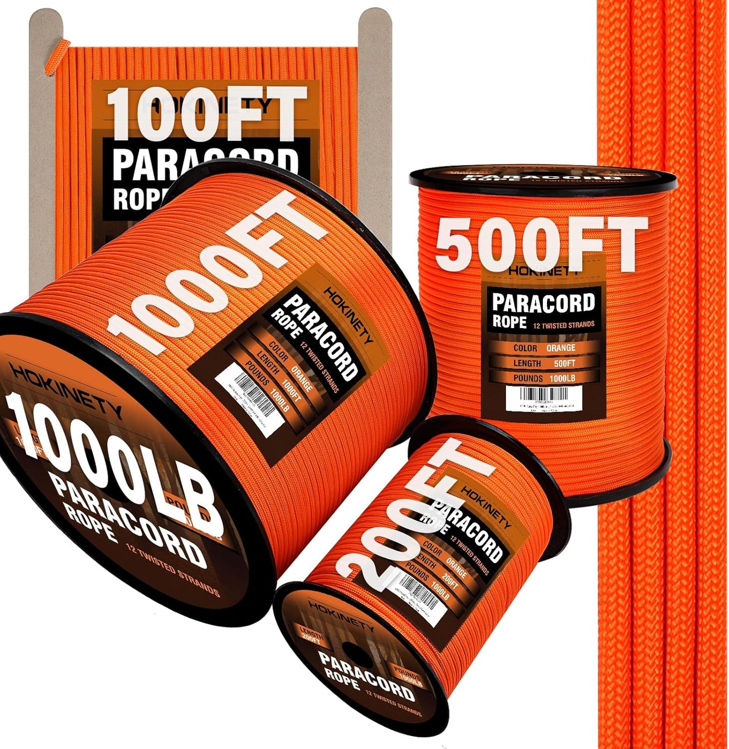 1000Ib Paracord Rope for Camping, Hiking, and Survival Use