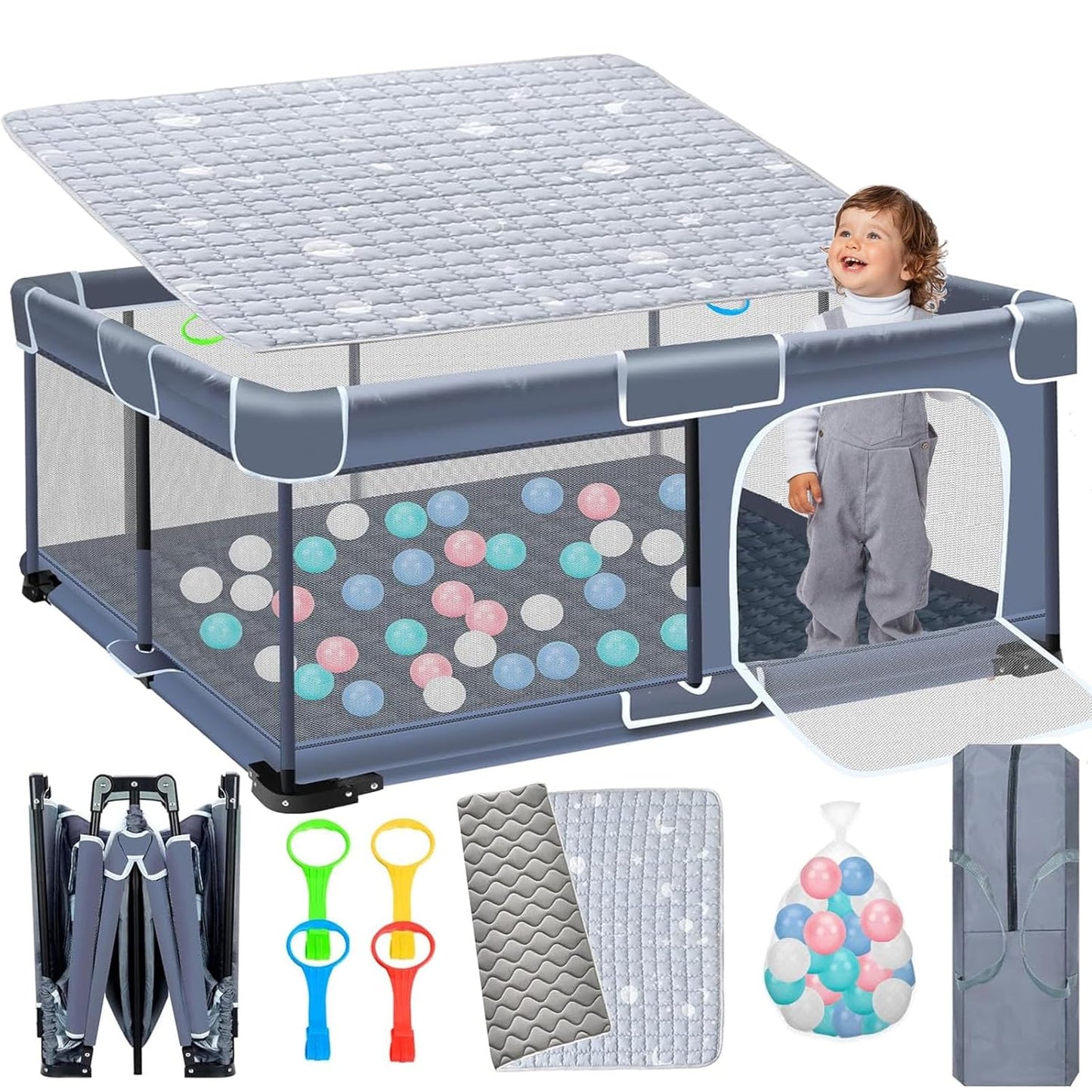 Portable Foldable Baby Playpen for Safe Fun!