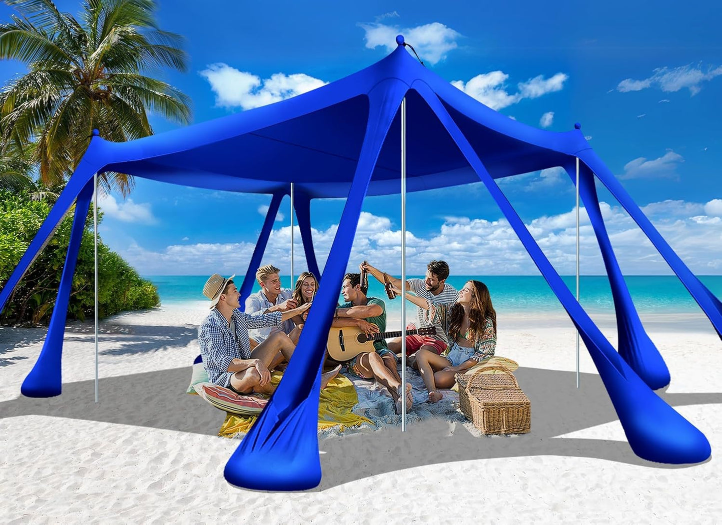Beach Tent Sun Shelter Canopy Pop Up 10x10 with UPF 50+ Protection