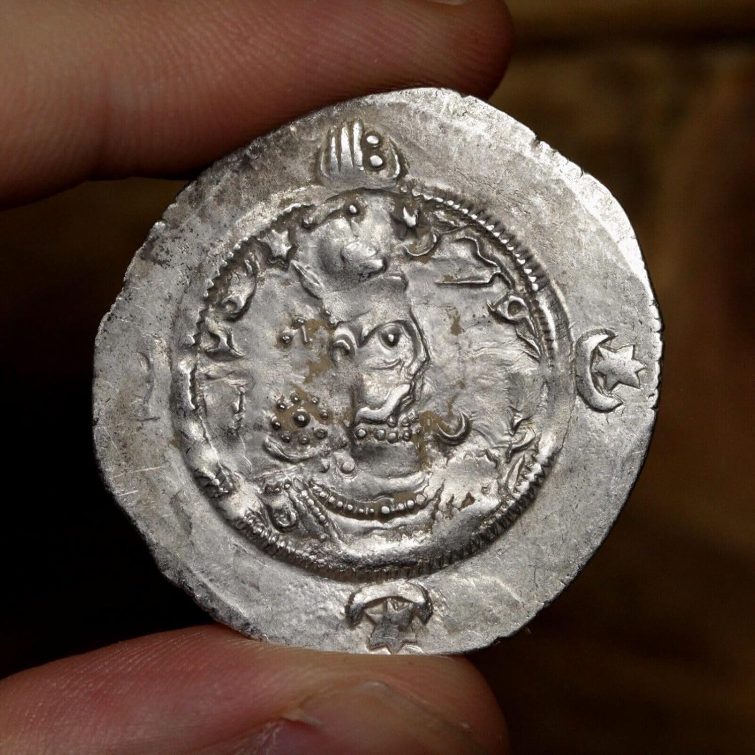Ancient Sassanid Empire Large Silver Drachm Coin Gift Set