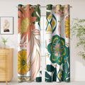 Boho Floral 100% Blackout Curtains 63 in - Room Darkening Drapes