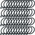 Black Metal Clip Curtain Rings - Securely Hang Drapes!
