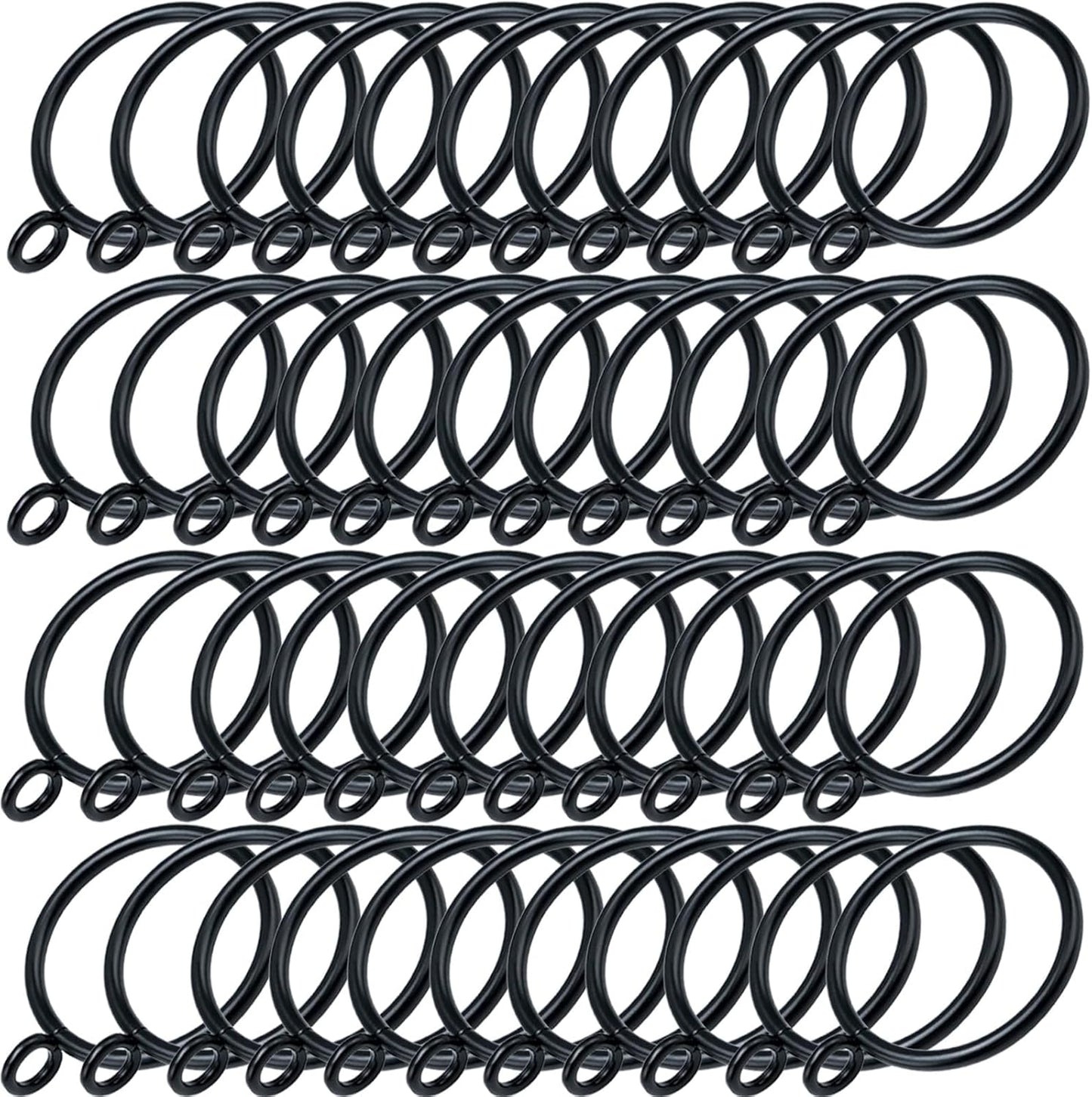 Black Metal Clip Curtain Rings - Securely Hang Drapes!