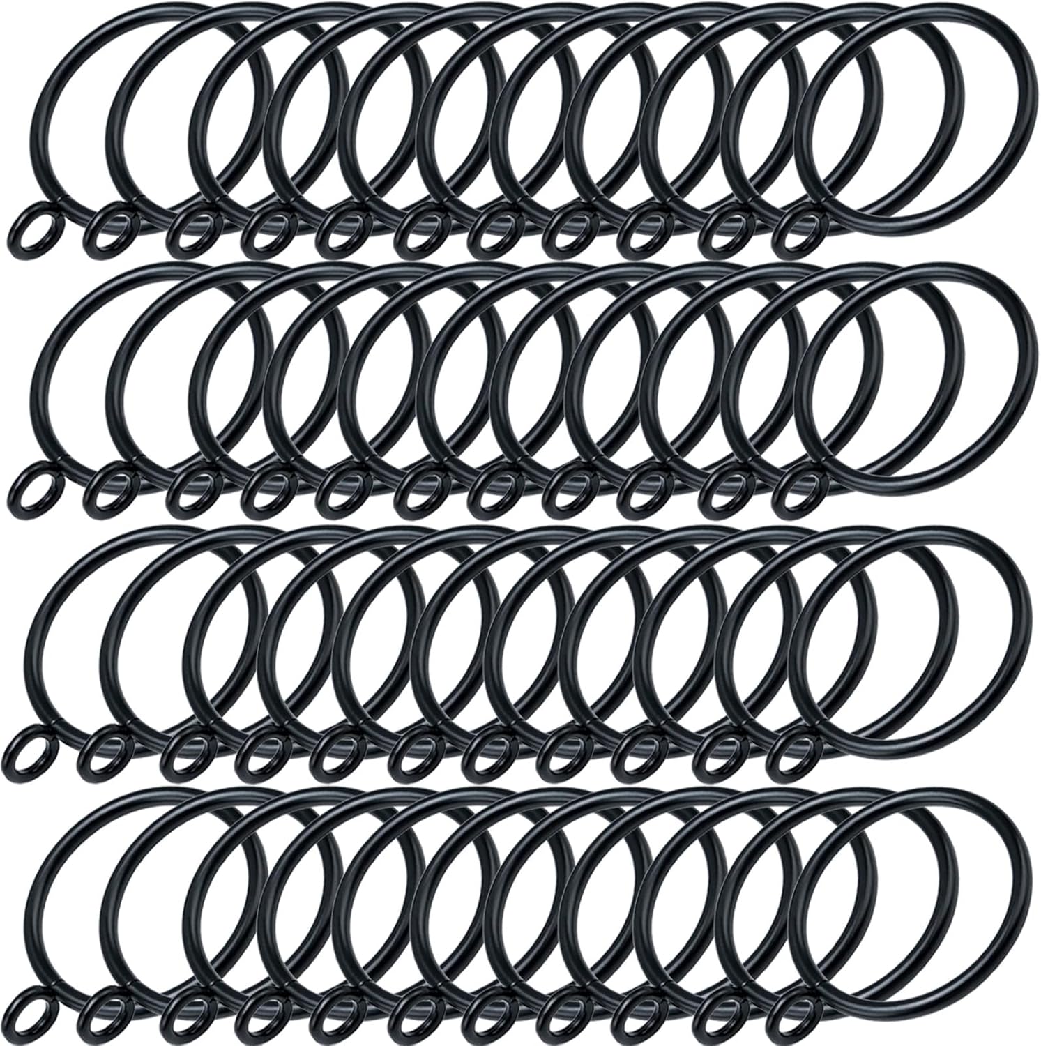 Black Metal Clip Curtain Rings - Securely Hang Drapes!