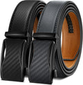KEMISANT Mens Ratchet Belt 2 Units - Adjustable Leather Belts Men's