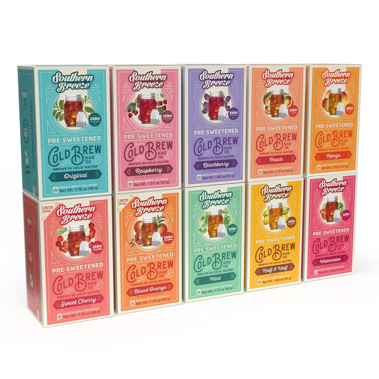 Southern Breeze Cold Brew Sweet Tea Variety Pack for Iced Tea