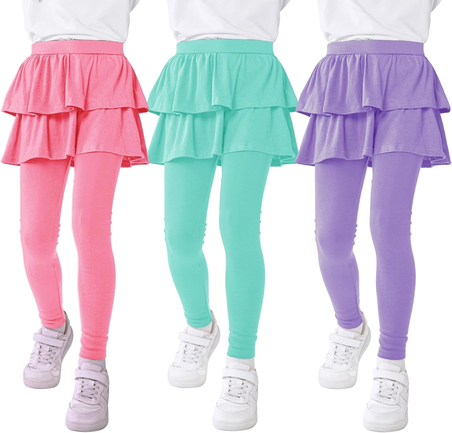Resinta Girls School Uniform Pants with Skirt for Winter Wear