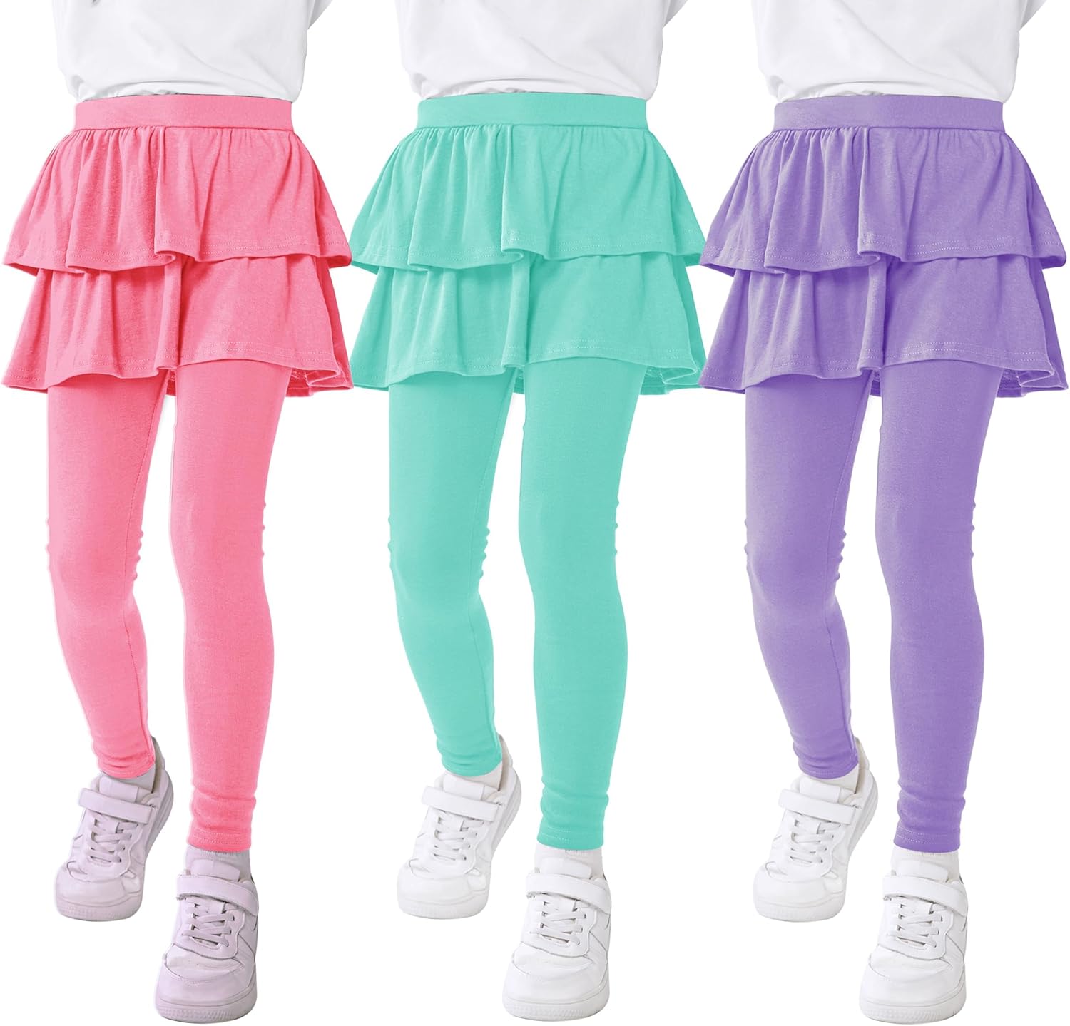 Resinta Girls School Uniform Pants with Skirt for Winter Wear