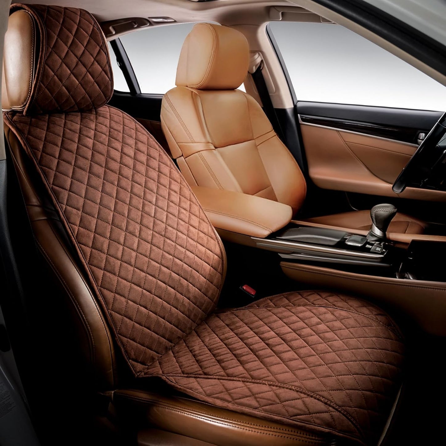 IVICY Faux Suede Car Seat Cover - Soft, Non-Slip Protector