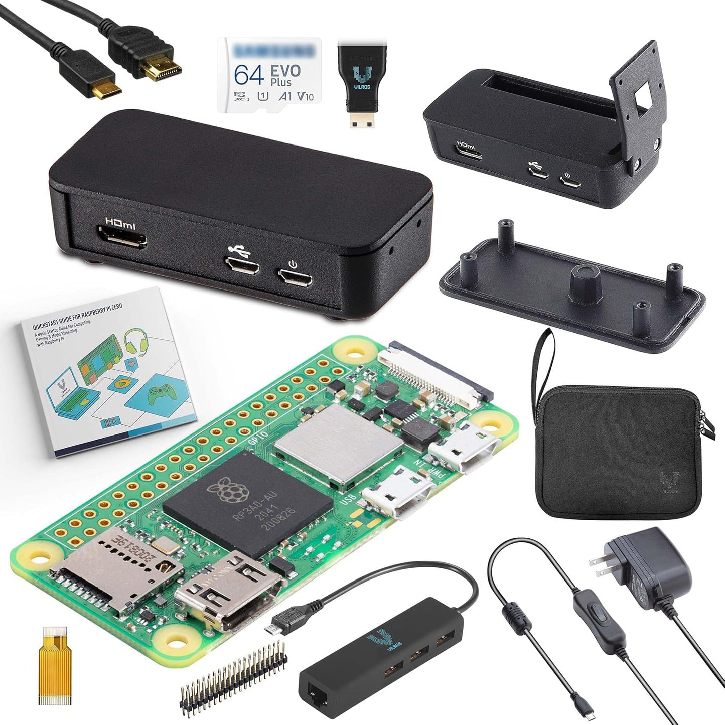 Vilros Raspberry Pi Zero 2 W MAX Kit with Essential Accessories
