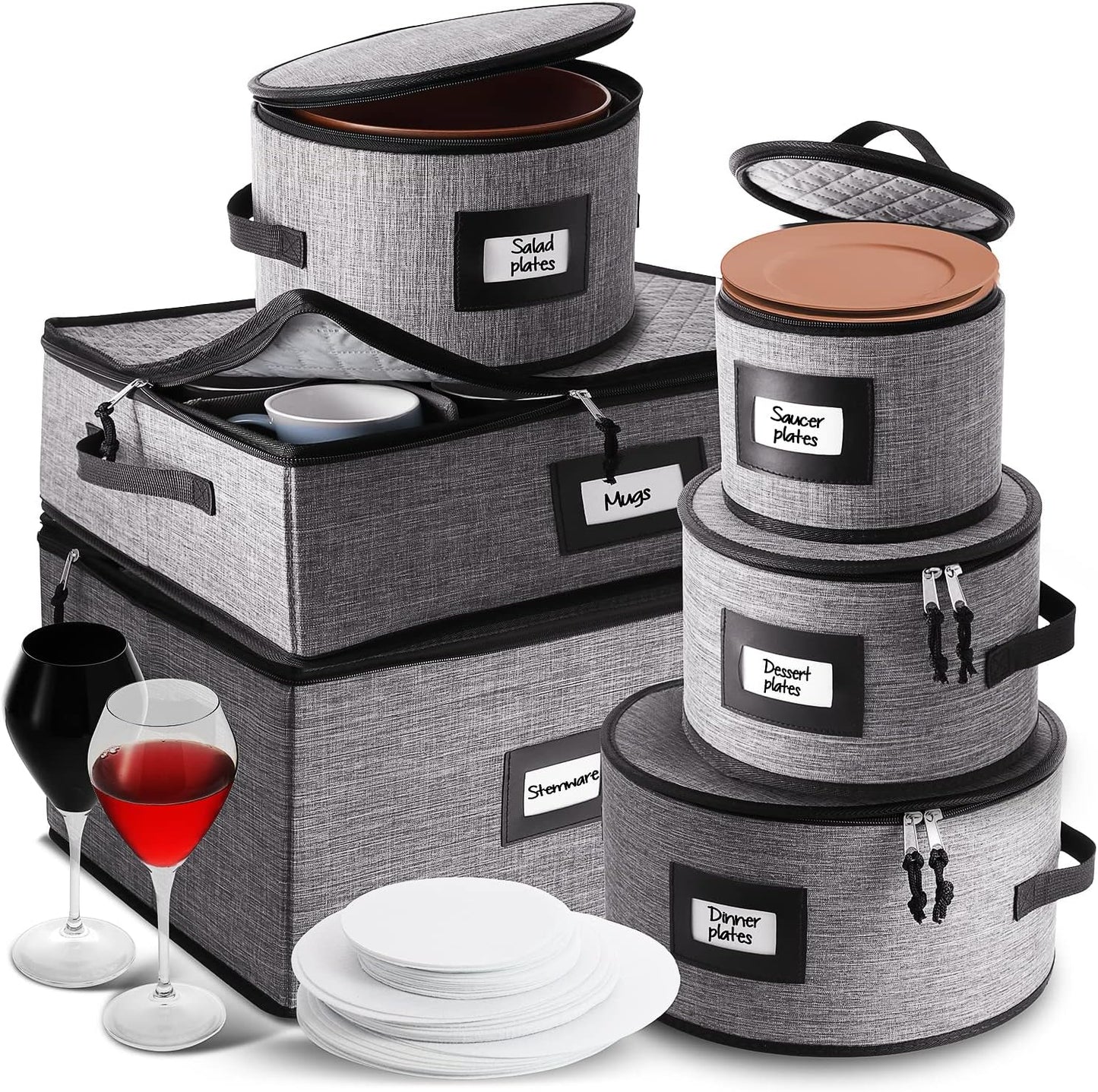 Fine China Storage Containers for Safe Dish Organization