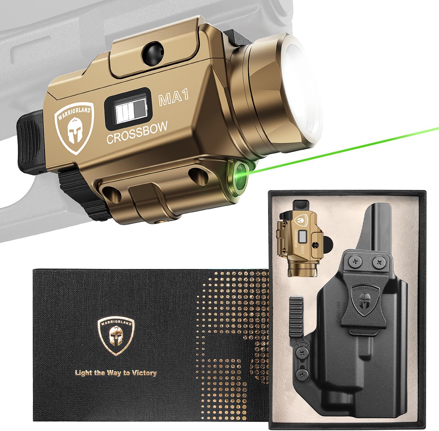 WARRIORLAND FDE MA1 800 Lumens Pistol Light with Holster