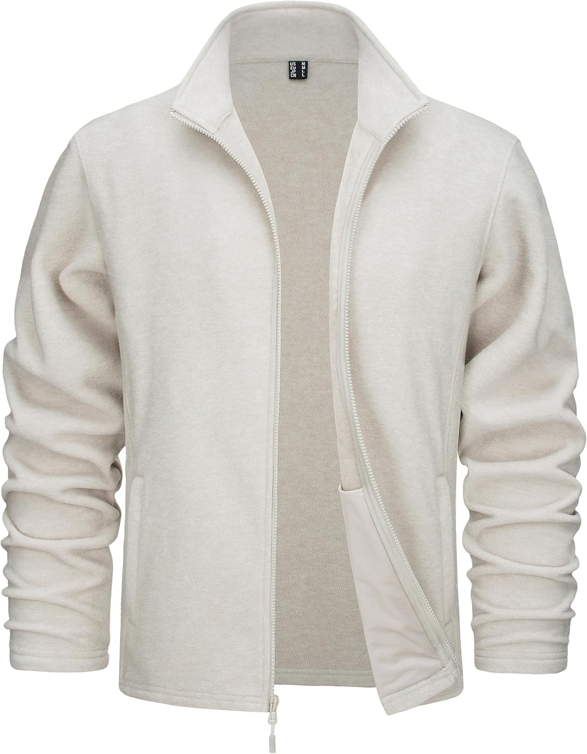 TACVASEN Men's Fleece Jackets Full Zip Lightweight Casual Coats