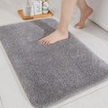 Grey 20x32 in Bath Rug - Thick Anti-Slip Plush Mat